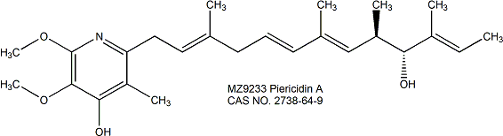 杀粉蝶菌素A Piericidi A 呼吸代谢抑制剂