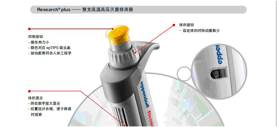 单道手动可调移液器Researchplus可调量程移液器，包含epT.I.P.S.&amp;amp;#174; 袋装吸头，0.5-5 mL, 紫色